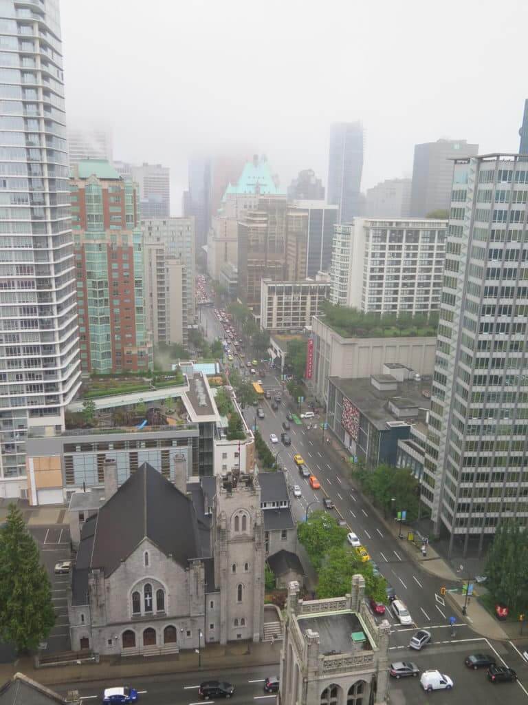 Vancouver Aussicht vom Hotelzimmer