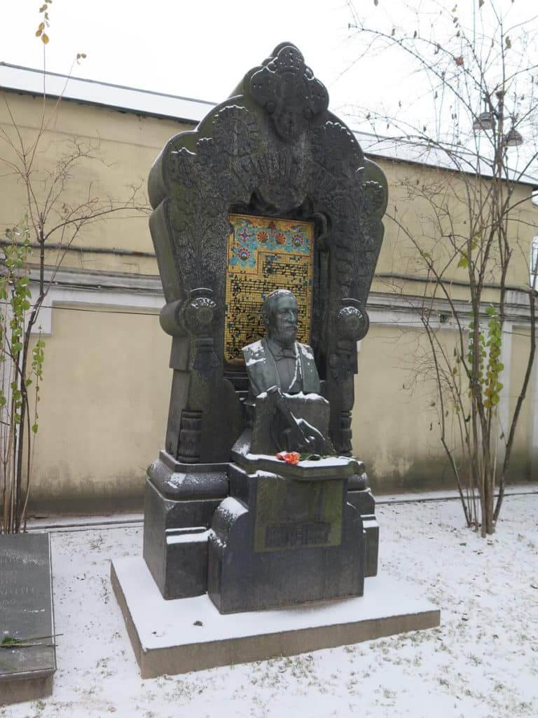 Grab von Borodin auf dem Friedhof Alexander Nevski Kloster in St. Petersburg