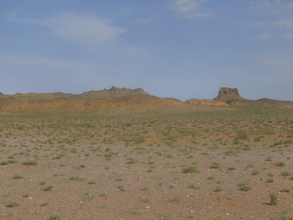 Wüste Gobi, rote Landschaft