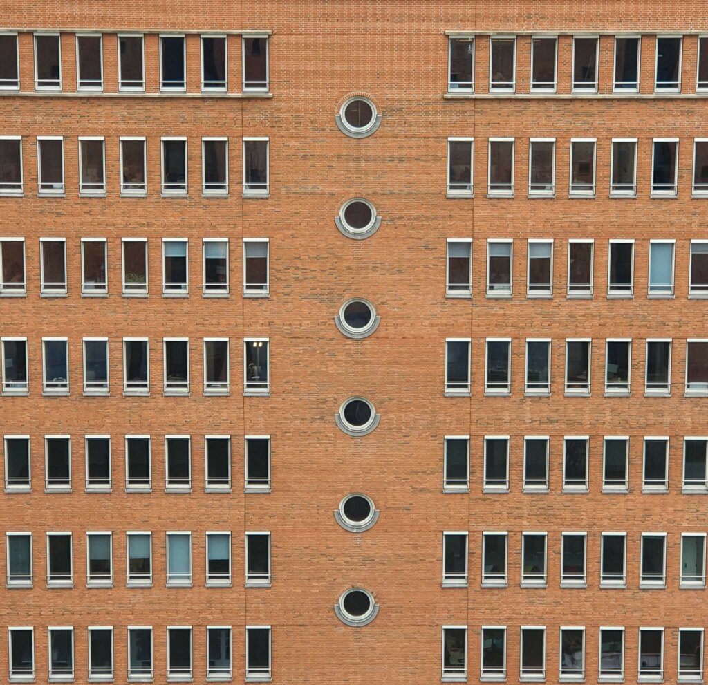 Backsteingebäude.abstrakt. Hamburg